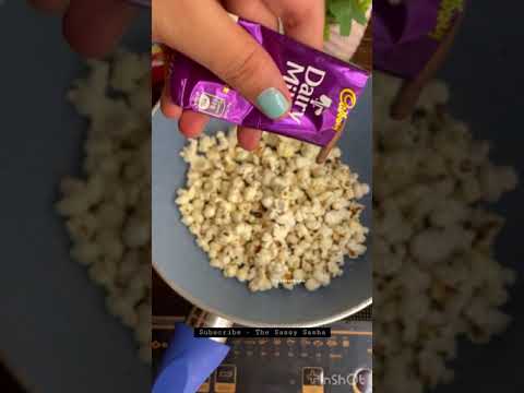 Cadbury Popcorn | Chocolate popcorn | Popcorn Recipe #chocolatepopcorn #popcorn #shorts