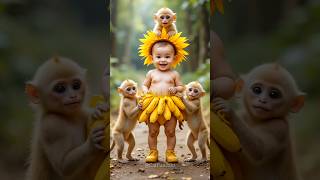 #monkey #babydance #cutebaby #funnyanimals #trending #dancevideo #funnyvideo #viralshorts #770
