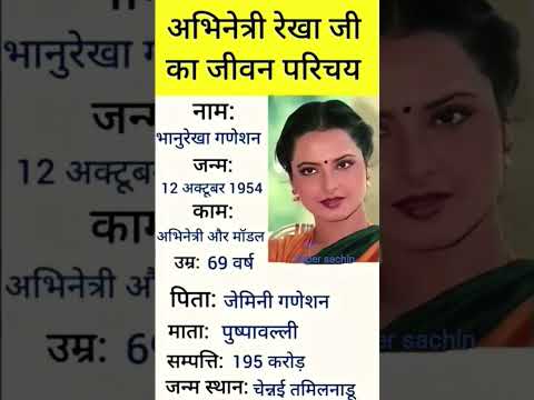 अभिनेत्री रेखा जी का जीवन परिचय