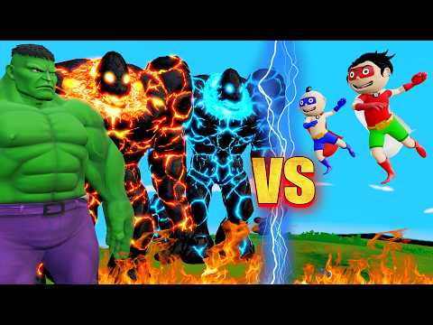 Superhero Vs Hulk Monster | Hulk Monster Comedy Video | Funny Comedy Video - Bittu Situ Toons