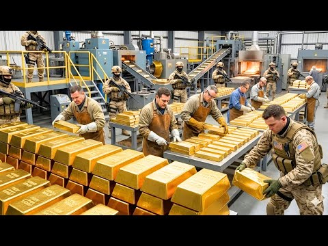 Inside the Gold Refining Plant: How Rock Turns Into Pure 24K Gold Bars (Full Process)