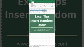 Insert random dates in Excel #excel #exceltips