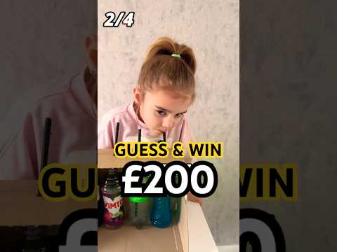 GUESS THE DRINK & WIN £200! (Dad vs Daughter Challenge) 🥤💰 #drinkchallenge