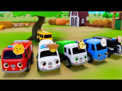 Finger Family | Learn Animals Name | Animal Family Bus Song | Nursery Rhymes & Kids Songs - Baby Car