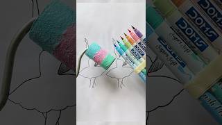 DOMS brush pen VS Acrylic Paint🤔😱| Which One? #shorts #craft #art #drawing #crafts #satisfying