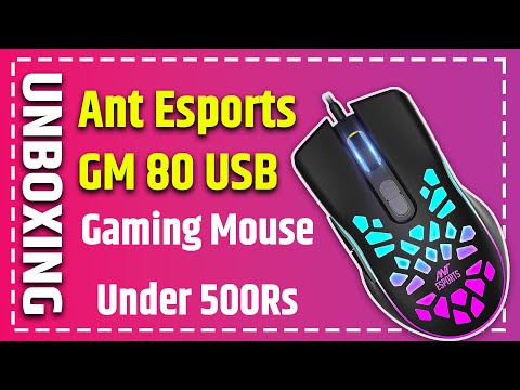 Ant Esports GM80 USB gaming mouse unboxing|ant esports gm80 mouse review