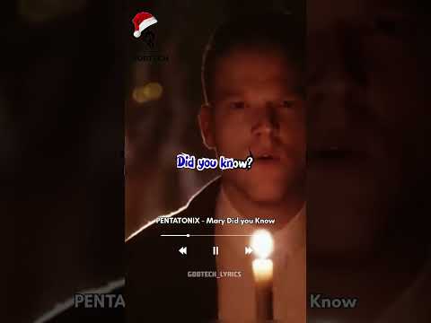 PENTATONIX Mary did you know short lyrics ❤️ #foryou #lyrics