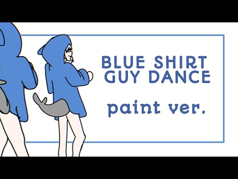 Blue Shirt Guy but 💃🏻ANIMATED💃🏻ft. Gawr Gura🦈 [Ibis paint version] | Green Screen