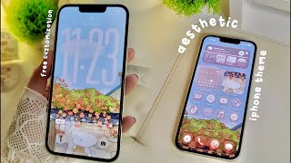 CUTE iPHONE SPRING THEME 🌸 pastel icons & cozy widgets 🌱 CUSTOMIZE WITH ME ☁️