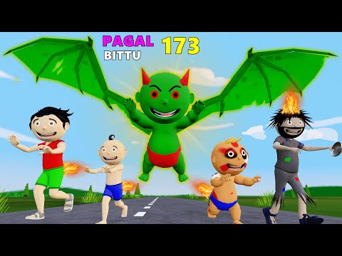 Pagal Bittu Sittu 173 | Chirkut Bana Monster | Monster Wala Cartoon | Pagal Beta | Desi Comedy Video