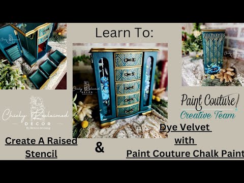 Tips For Creating a Raised Stencil Design and How to Dye Velvet with Chalk Paint