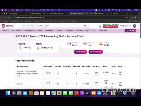 RRB PO Reasoning Sectional mock test with | 94%+ Percentile | #rrbpo2023 #rrbpo #rrb