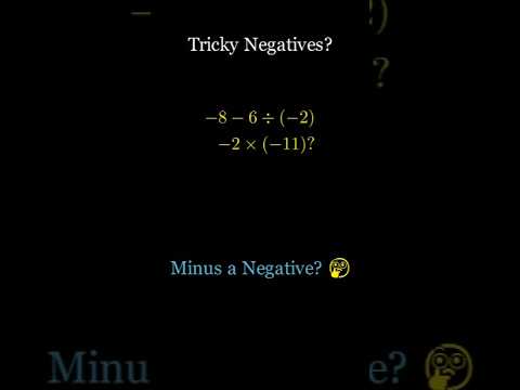 👉 Order of Operations Trick with Negatives 🔢 #Shorts