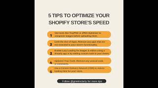 5 Tips to optimize your Shopify store's speed