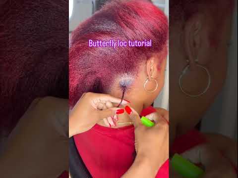 Lux butterfly locs #tutorial #hairstylehairstyle #youtubeshorts #butterfly #locs #fauxlocs