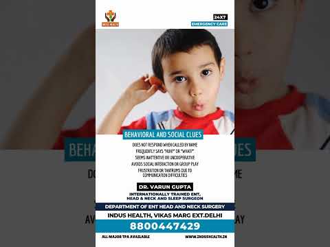 COMMON SIGNS OF HEARING LOSS IN TODDLERS & YOUNG CHILDREN