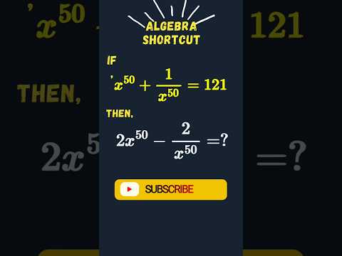 Algebra Tricks l Quickly Solution l #iqtest #hardriddle #brainteaser #mathpuzzle #riddle #puzzle