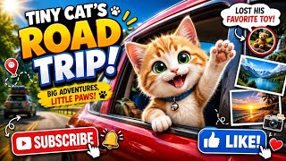 🐱🚗 This Tiny Cat Went on His FIRST Road Trip… and LOST His Favorite Toy! 😱