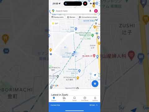 What google maps looks like at 165mph on a bullet train.