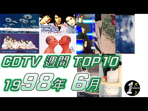 CDTV 1998年 6月 週間ランキング TOP10 [JPOP RANKING / 일본노래 랭킹]