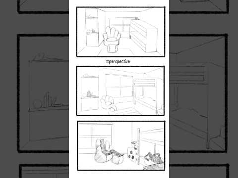 How to Draw a Room in different perspectives - Tutorial for absolute beginners 🛋️ #howtodraw #howto