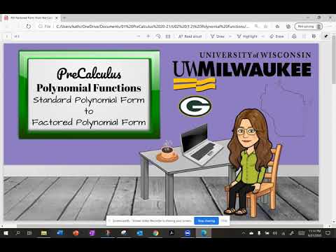 Standard Polynomial Form to Factored Polynomial Form