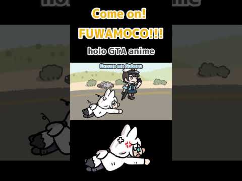Come on! FUWAMOCO!!! animation #hologta #白上フブキ #fuwamoco  #大空スバル #さくらみこ #轟はじめ #hololive #shorts