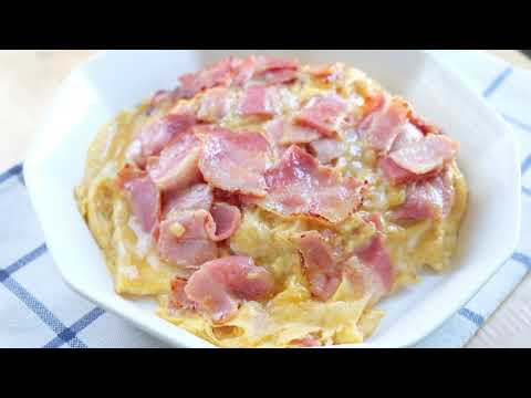 ข้าวไข่ข้นเบคอน ข้าวไข่ข้น เมนูไข่ง่ายๆ อร่อย  | Scrambled eggs and Bacon