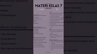 materi kelas 7 SMP #shorts #studynotes #materikelas7 #smp
