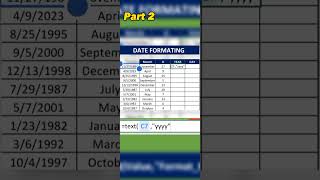 Excel Date Formatting