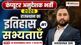 Computer Anudeshak Bharti 2026 | Rajasthan History | Civilization & Culture Part-1