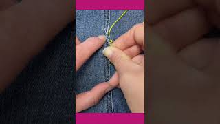Easy hand sewing method for repairing ripped fabric #DIYrepair #needlework #sewingtips #handmade