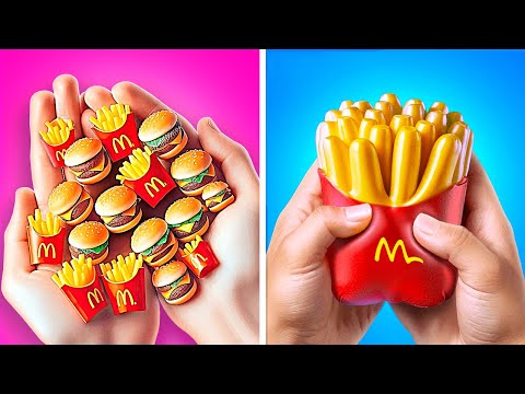 I OPENED REAL MCDONALD’S AT HOME! *From Tiny Burgers To Giant Fast Food*