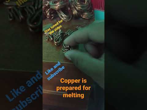 Copper prepared for melting