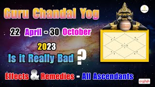 Guru Chandal Yog | Its Effect on all Ascendants & Remedies |How to Check in Vedic Astrology English