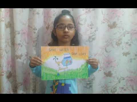 lines on save water save lives for kids,poster for save water save lives for kids