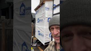 Tiny house siding nearly complete! #tinyhousebuild