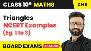 Triangles - NCERT Examples (Eg. 1 to 3) | Class 10 Maths Chapter 6 | CBSE 2025-26