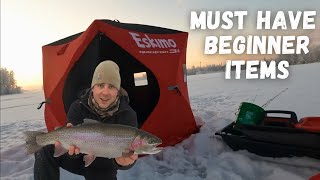 Beginner Ice Fishing 101 Essential Items