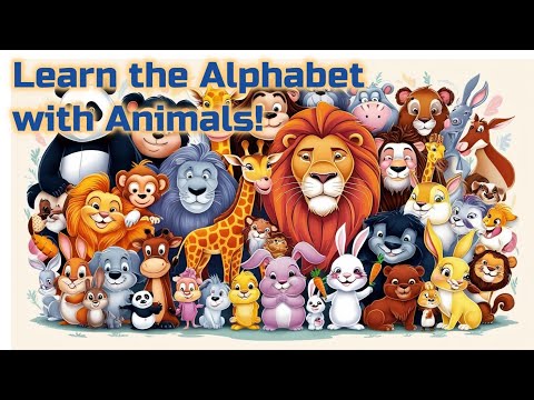 Learn the Alphabet with Animals! 🎶 ABC Song for Kids! 🦁🐶🐘