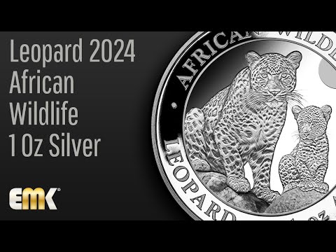 Leopard 2024 African Wildlife 1 Oz Silber Stempelglanz