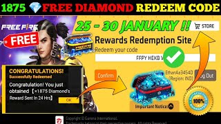 FREE FIRE REDEEM CODE TODAY  JANUARY REDEEM CODE FREE FIRE | FF REDEEM CODE TODAY 26 JANUARY