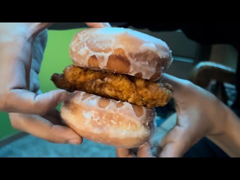 Donut Chicken Sandwich Mukbang