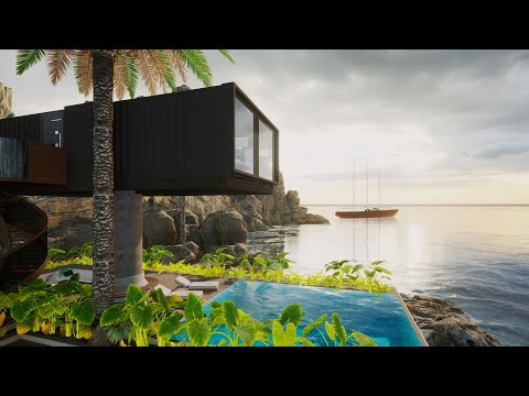 Seaside Serenity: Dreamy Tiny Container House Tour!