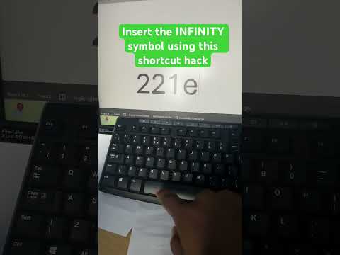 How to insert the infinity symbol with a quick #shortcut #hack