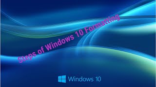 format windows 10 using usb flash drive