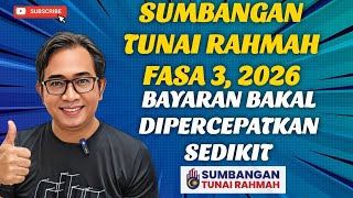 BAYARAN STR FASA 3 BAKAL DIPERCEPATKAN SEDIKIT!