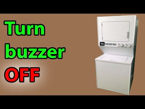 Turn OFF dryer buzzer at end of cycle Maytag stack laundry LSE7806ACE