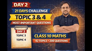 Day 2 | Class 10 Maths – 21 Days Challenge | Chapter 1 word problems ,ch 2 | Important Question