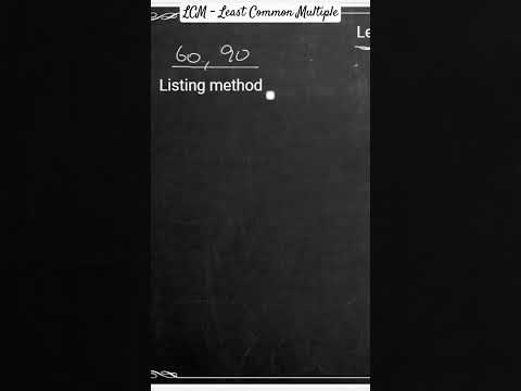 How to find LCM? Least Common Multiple- Math Concepts